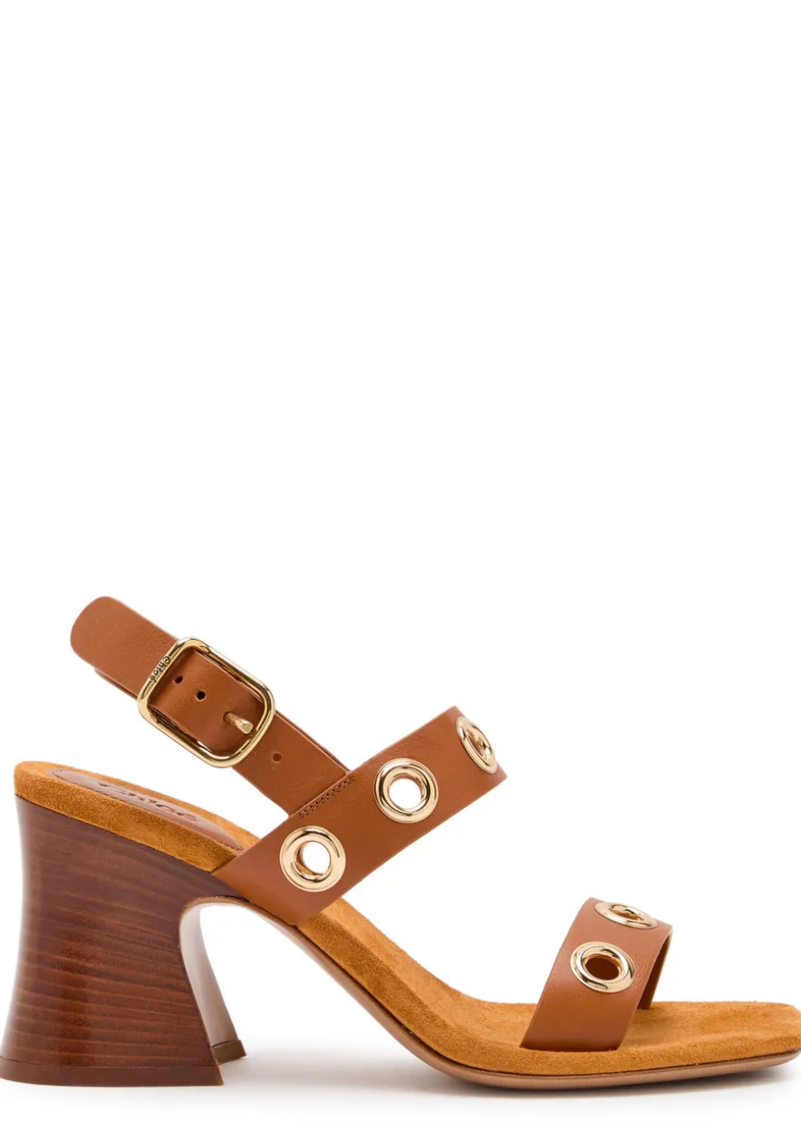 Janis 80 eyelet-embellished leather sandals