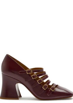 Janis 80 multi-strap leather pumps