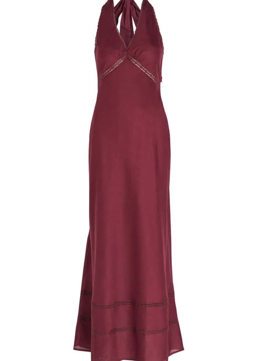 Jasmine halterneck cotton maxi dress