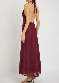 Jasmine halterneck cotton maxi dress
