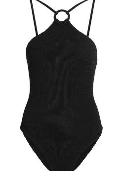 Jasmine hoop detail crinkle swimsuit