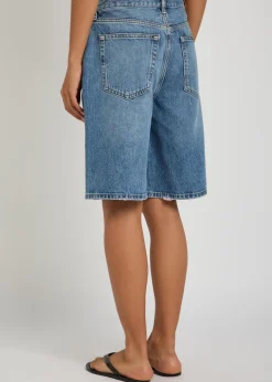 Jasper wide-leg denim shorts