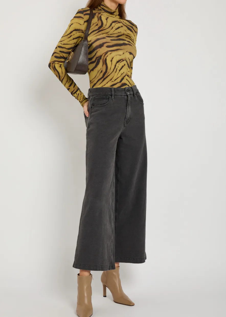 Jeanius cropped wide-leg sweatpants