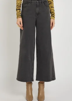 Jeanius cropped wide-leg sweatpants