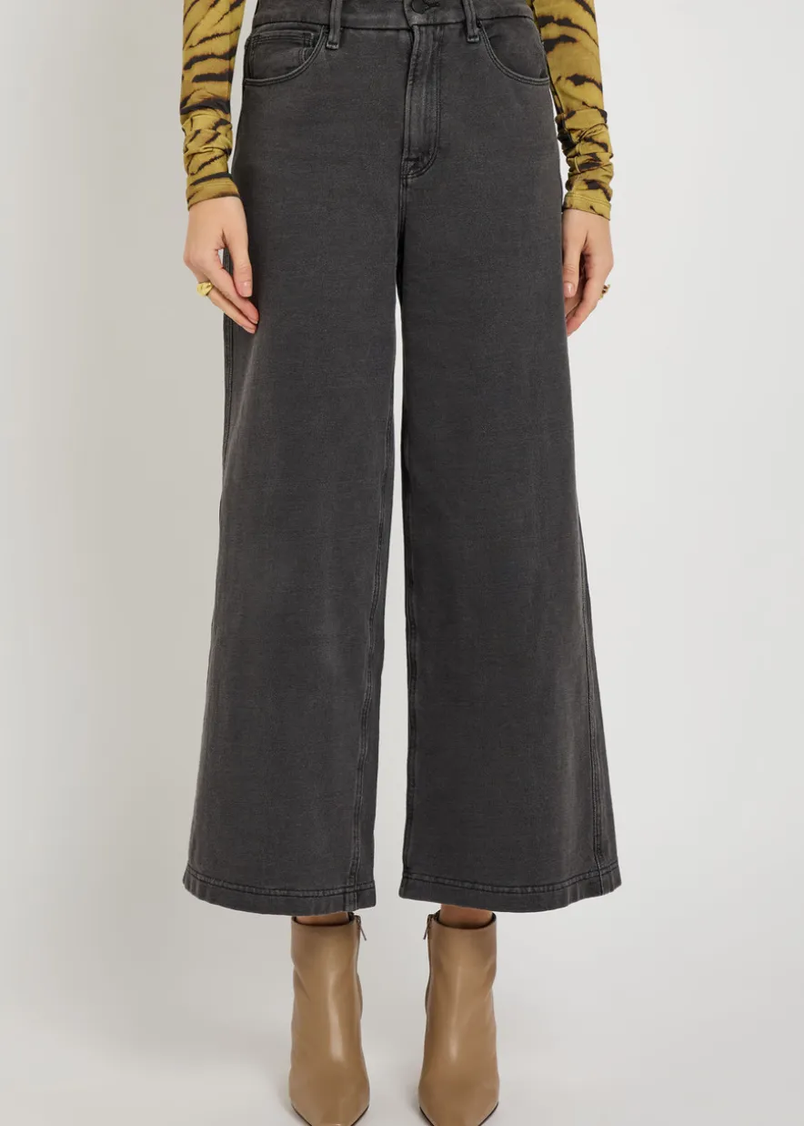 Jeanius cropped wide-leg sweatpants