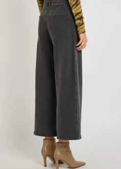 Jeanius cropped wide-leg sweatpants