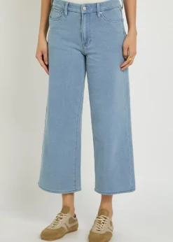 Jeanius cropped wide-leg trousers