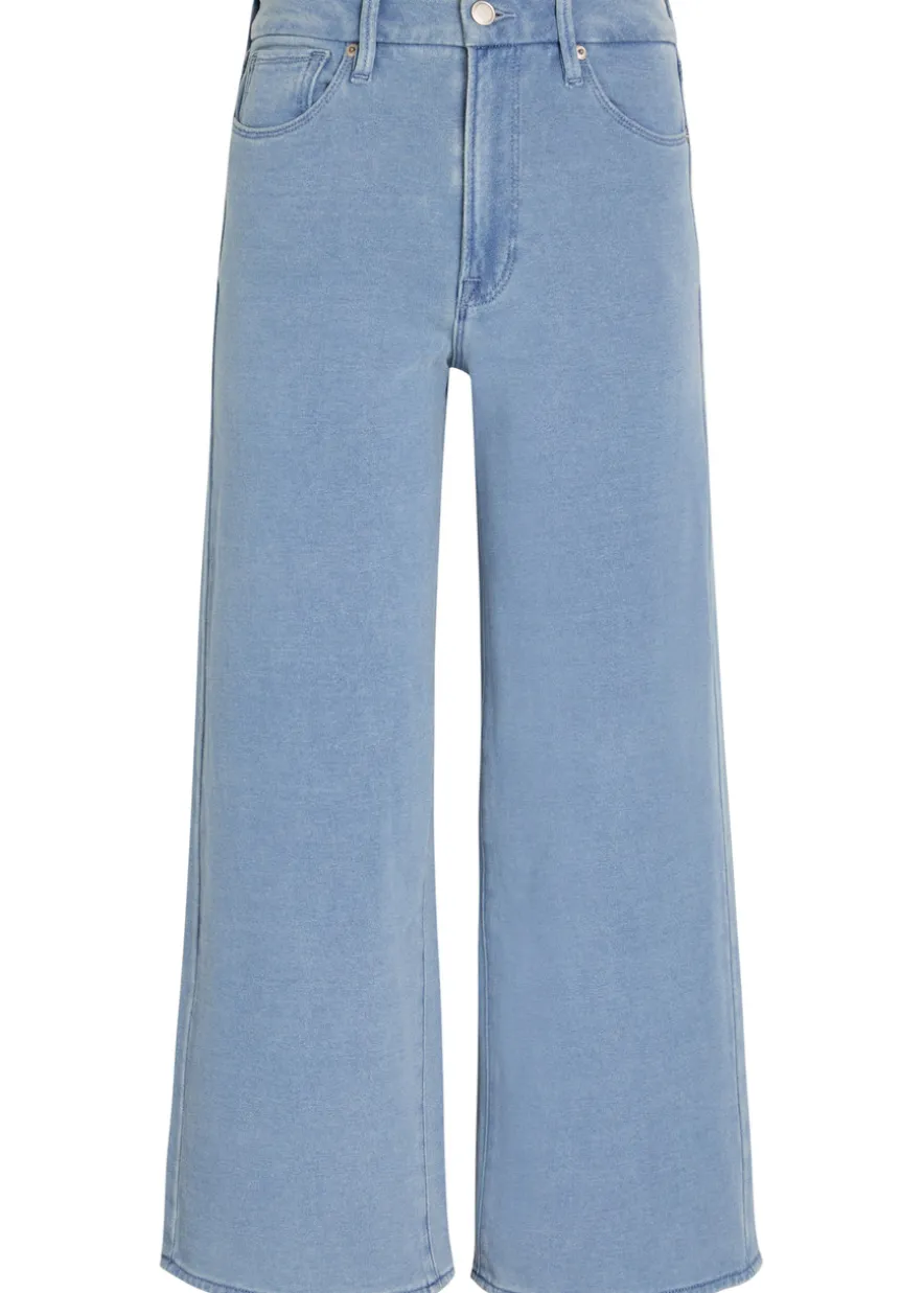 Jeanius cropped wide-leg trousers