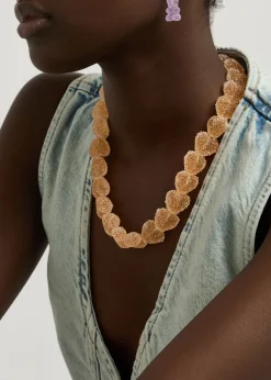Jelly Heart 18kt gold-plated necklace