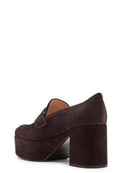 Jenna 75 platform suede pumps