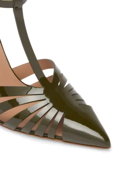 Jennifer 90 patent heeled mules