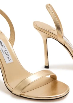Jenn 100 metallic leather slingback sandals