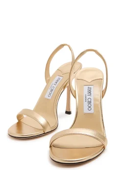 Jenn 100 metallic leather slingback sandals