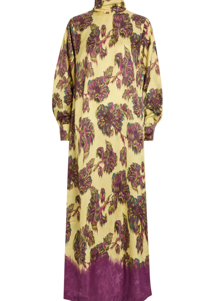 Jerry floral-jacquard woven midi dress