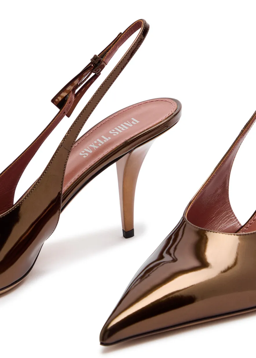 Jessica 75 patent leather slingback pumps