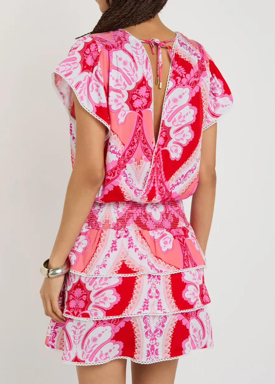 Jess printed woven mini dress