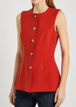 Jessup darted tailored vest