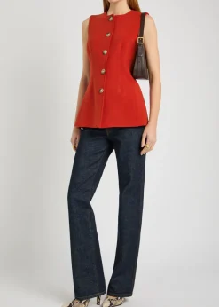 Jessup darted tailored vest