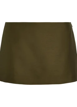 Jett wool and silk-blend mini skirt
