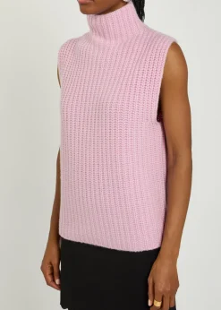 Joceyline high-neck cashmere vest