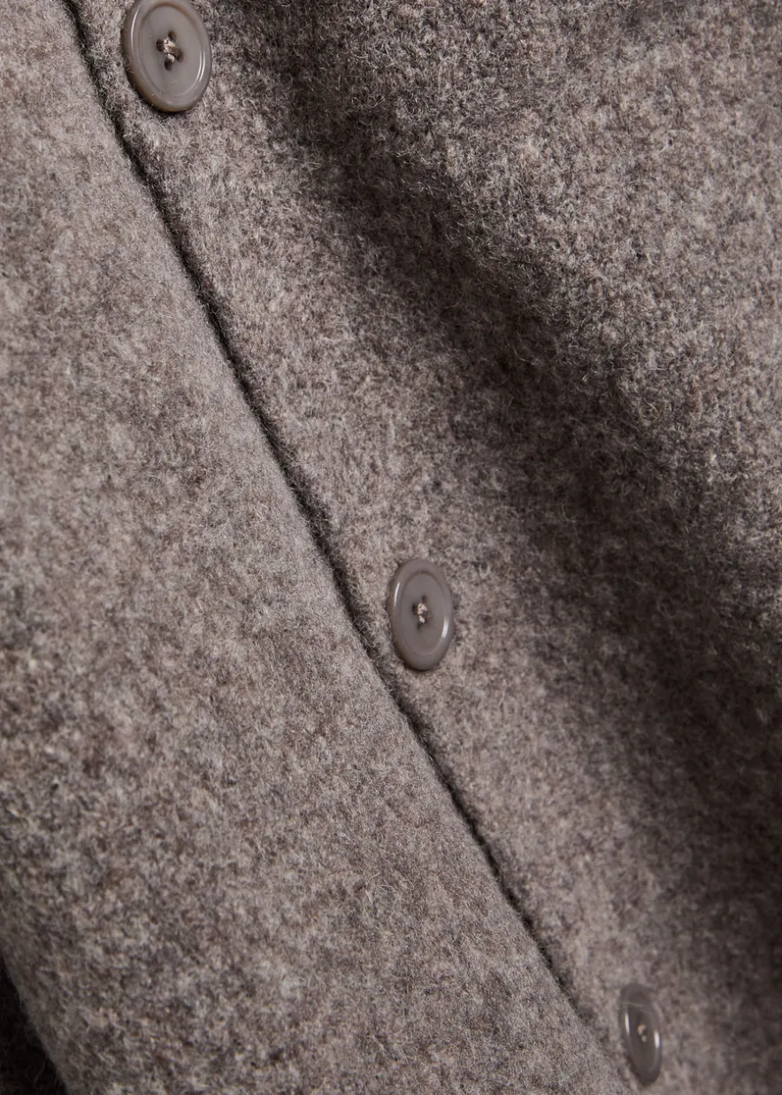 Jonas brushed wool-blend overshirt