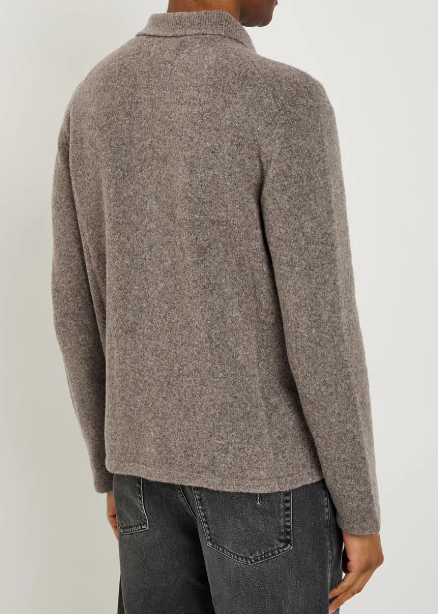 Jonas brushed wool-blend overshirt