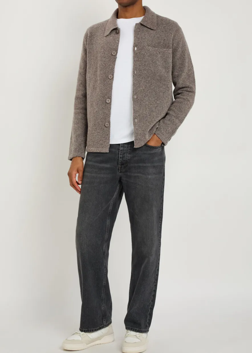Jonas brushed wool-blend overshirt