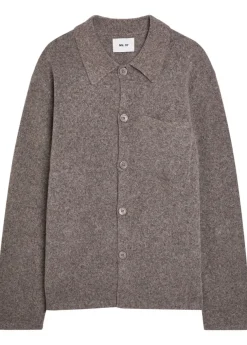 Jonas brushed wool-blend overshirt