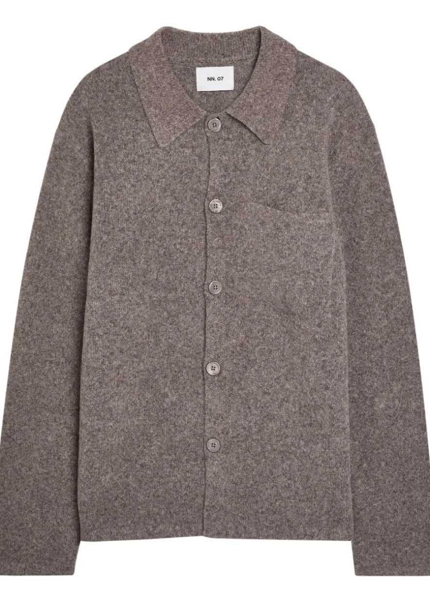 Jonas brushed wool-blend overshirt