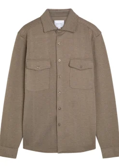 Joseph zigzag-jacquard woven overshirt