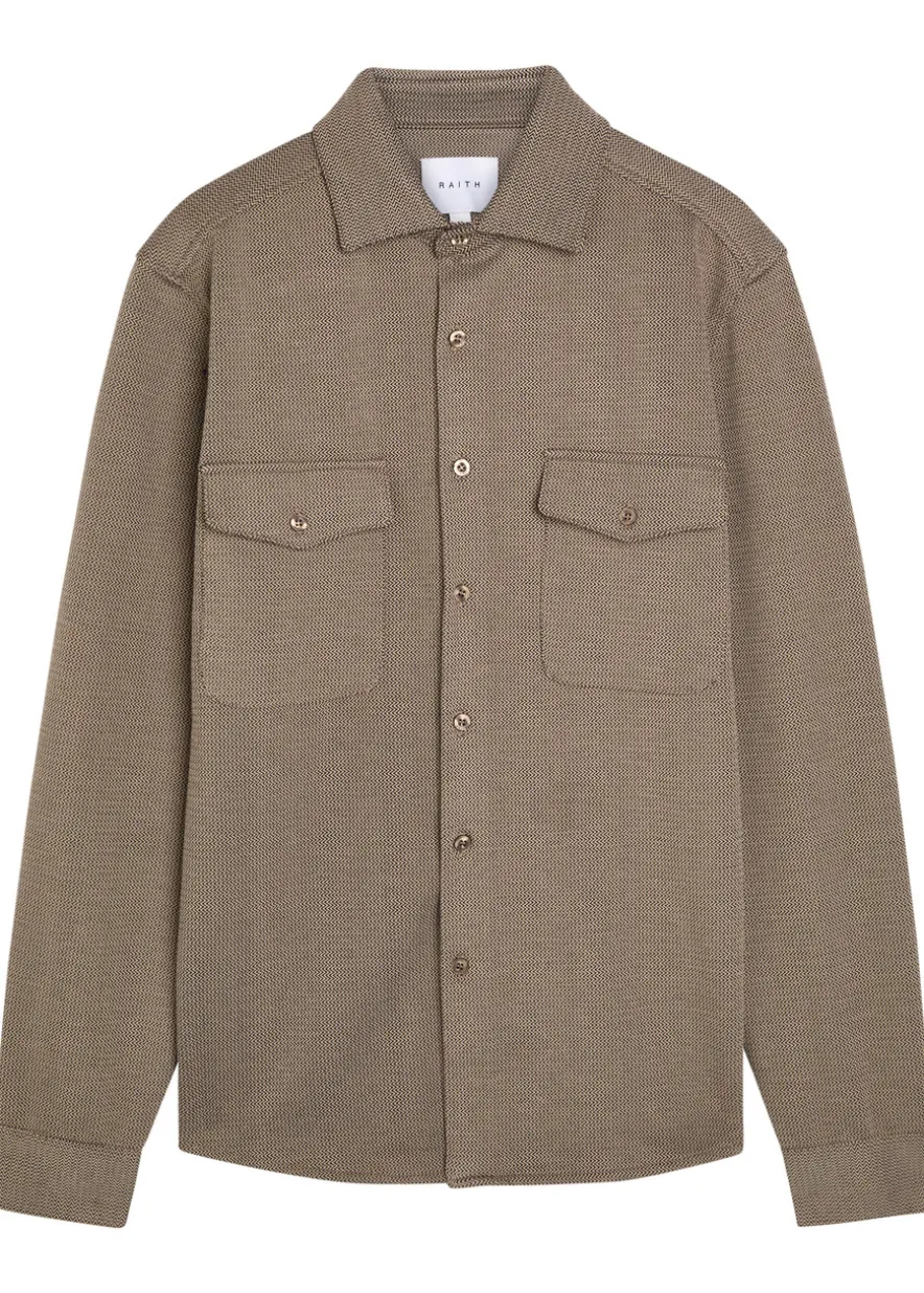 Joseph zigzag-jacquard woven overshirt