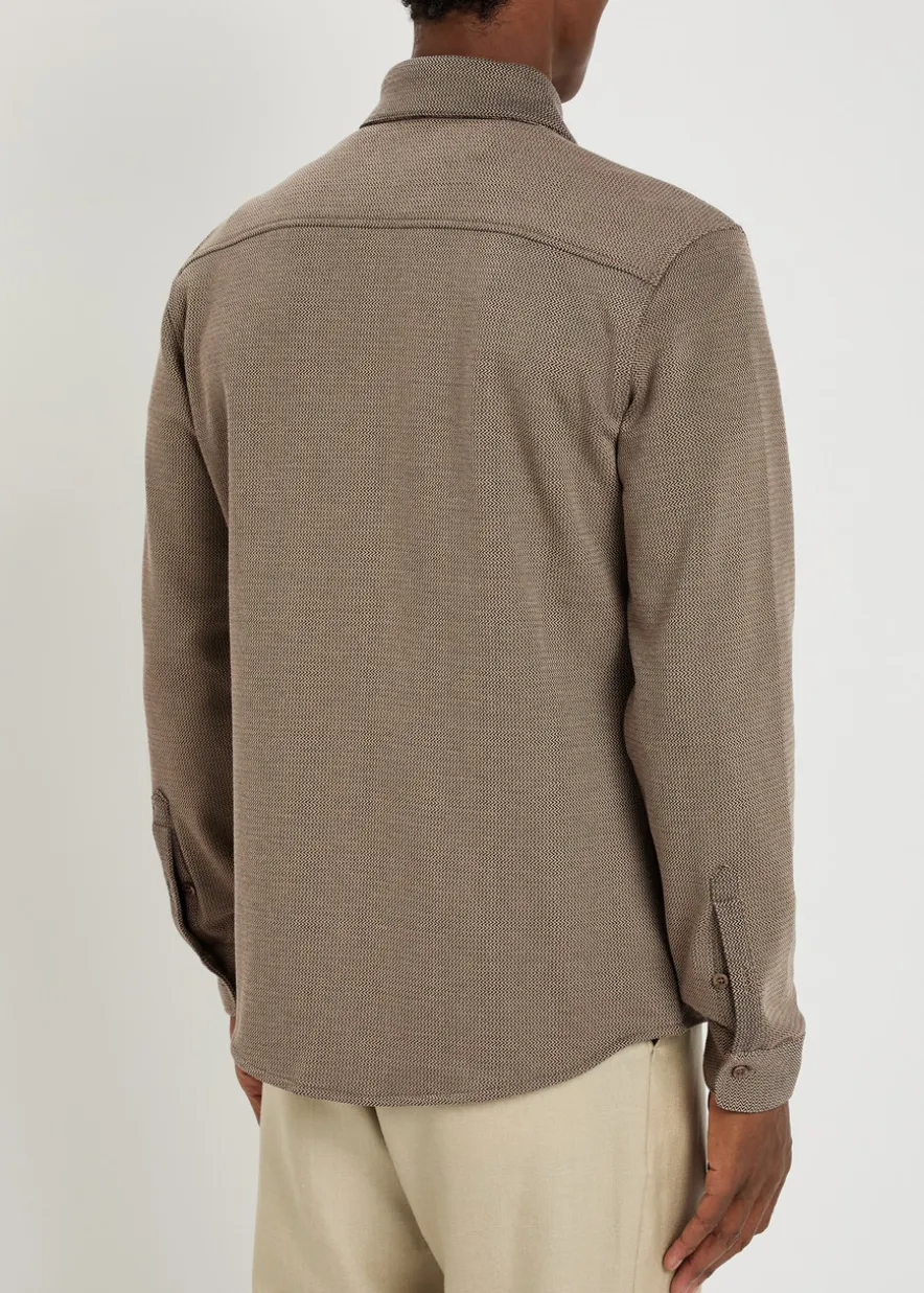 Joseph zigzag-jacquard woven overshirt