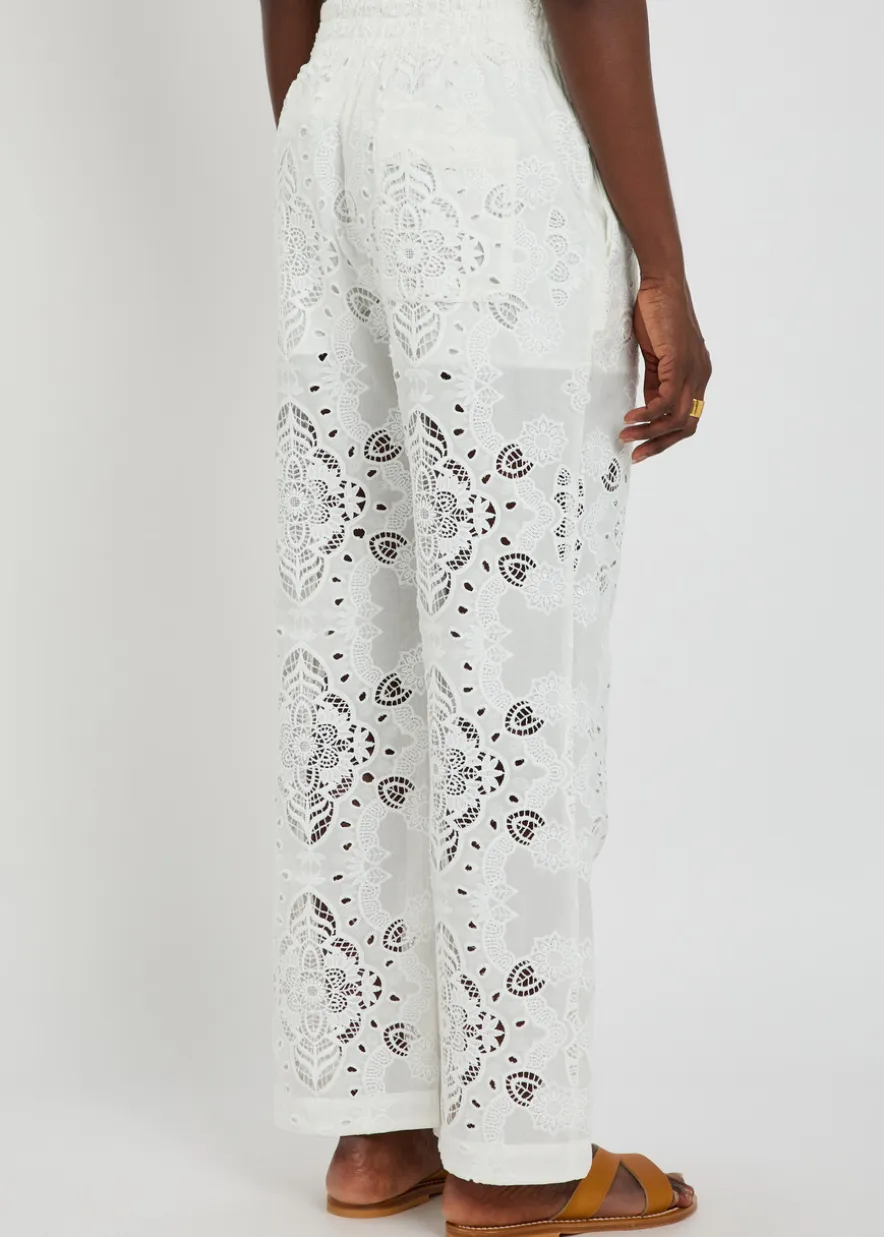 Joshua lace and embroidered trousers