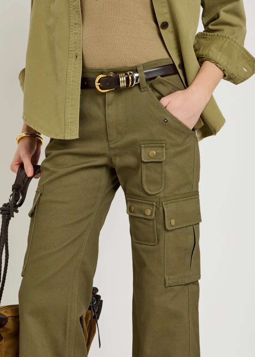 Josine twill cropped cargo trousers
