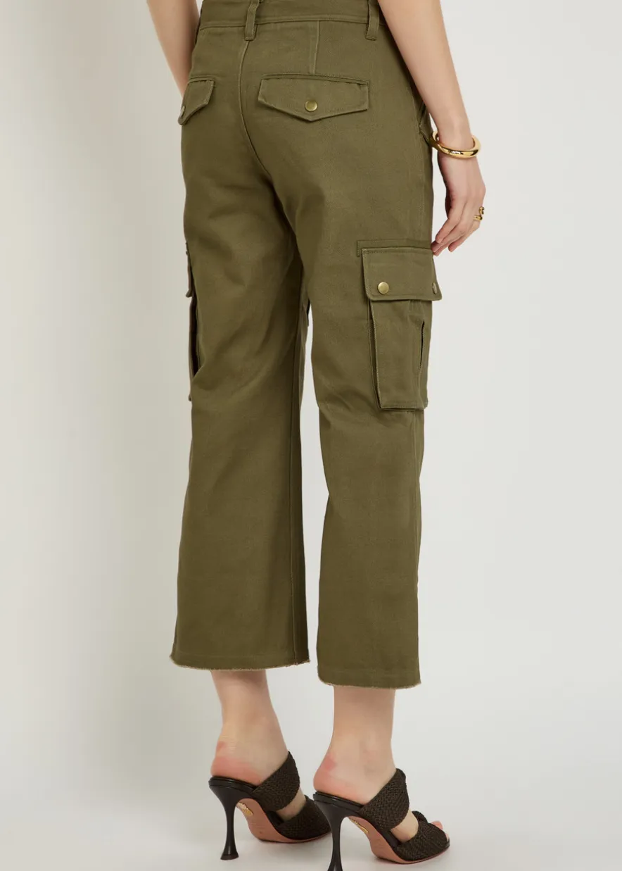 Josine twill cropped cargo trousers