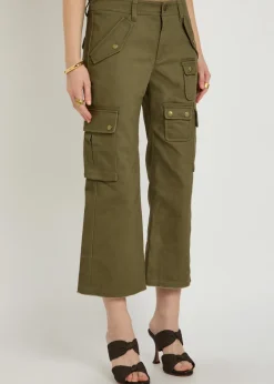 Josine twill cropped cargo trousers