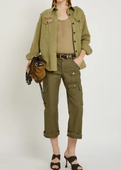 Josine twill cropped cargo trousers