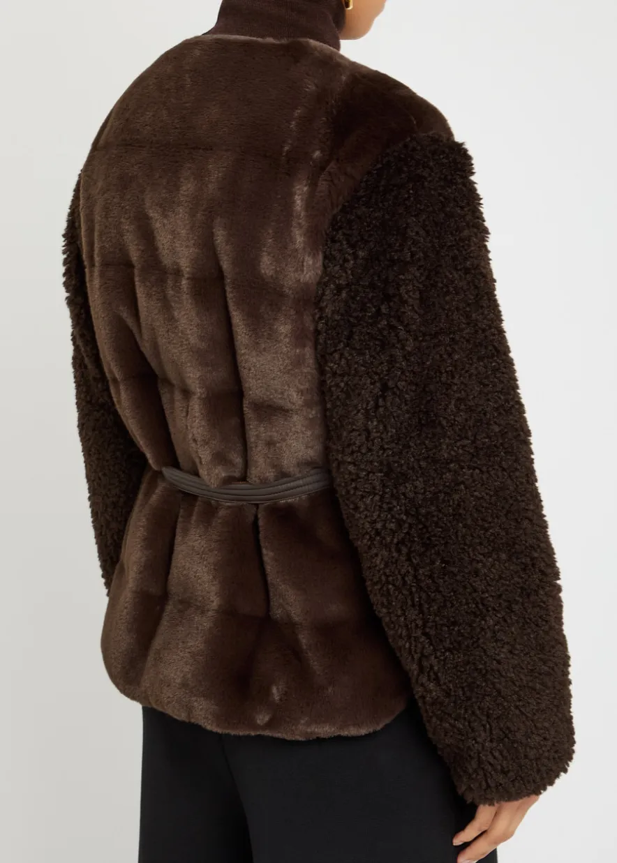 Jouillat quilted faux fur jacket