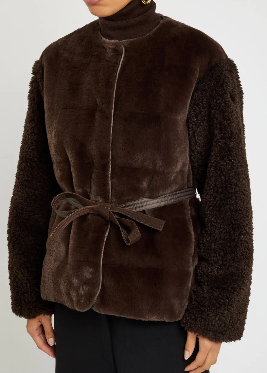 Jouillat quilted faux fur jacket