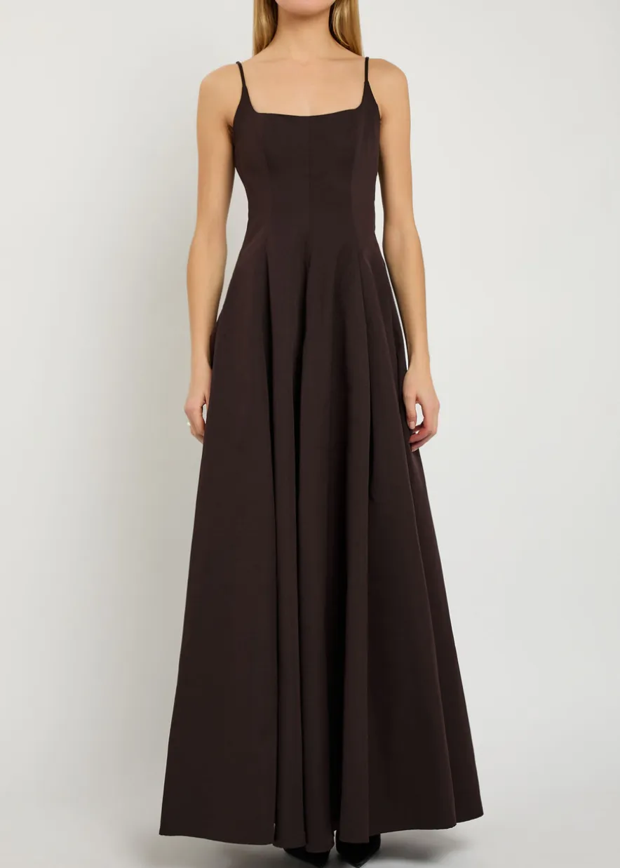 Joy cotton-blend maxi dress