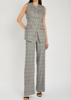 Jude checked straight-leg trousers