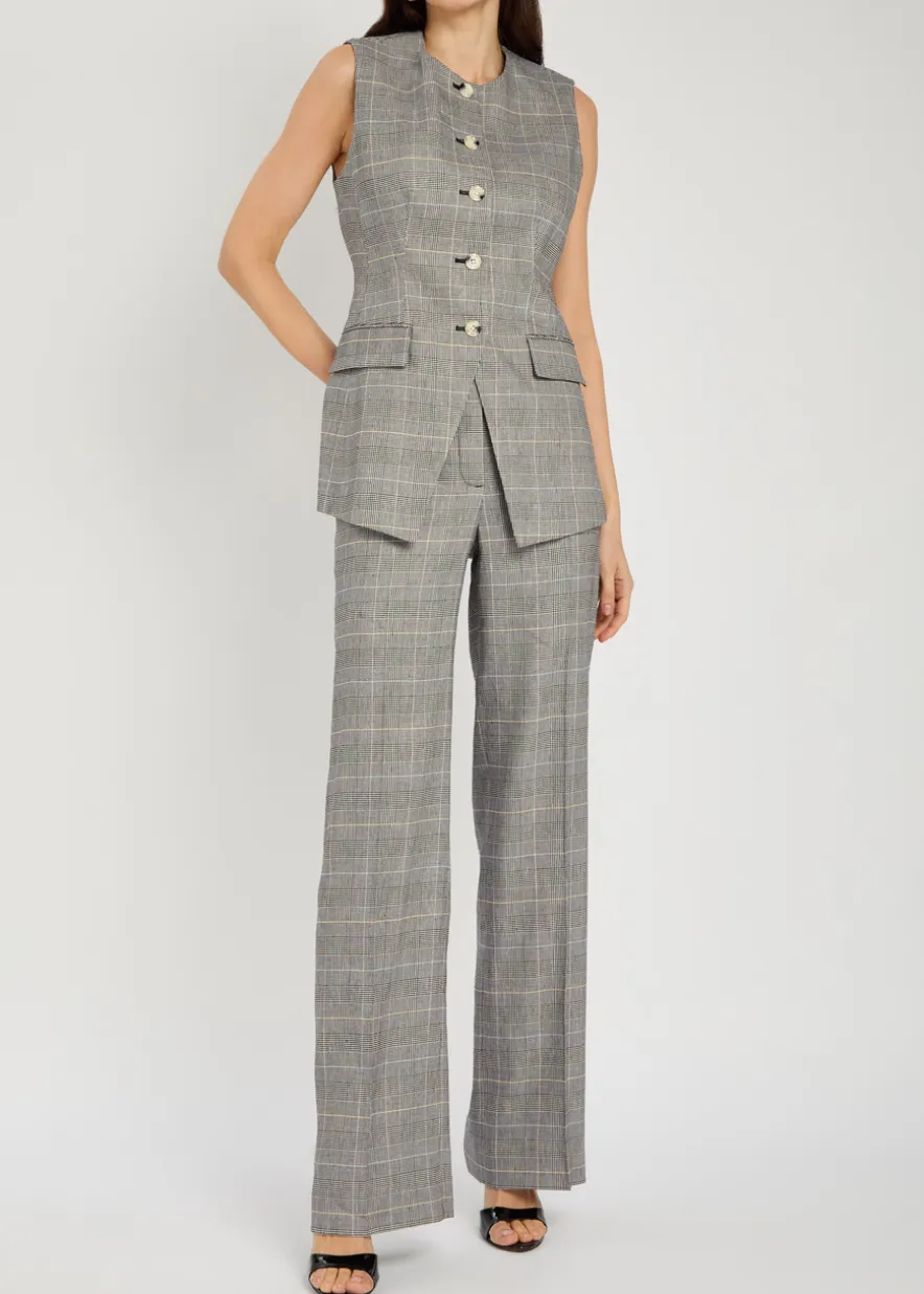 Jude checked straight-leg trousers