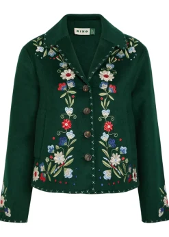 Jude floral-embroidered wool-blend jacket