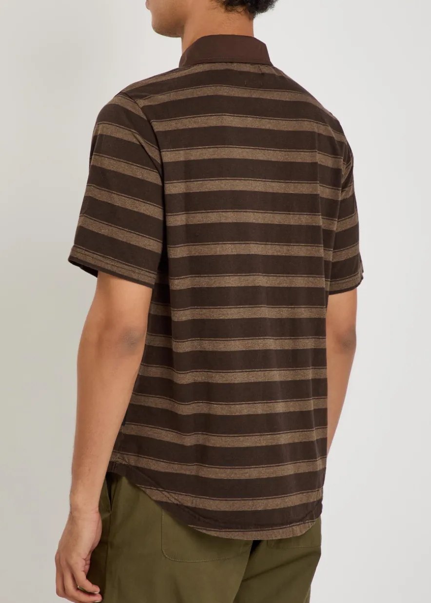 Judo striped cotton polo shirt