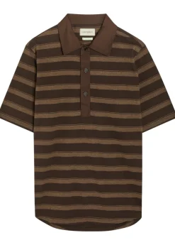 Judo striped cotton polo shirt