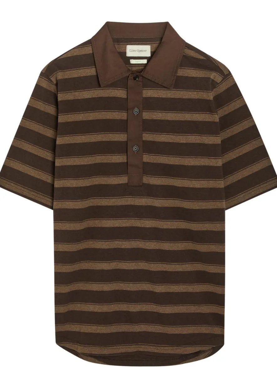Judo striped cotton polo shirt