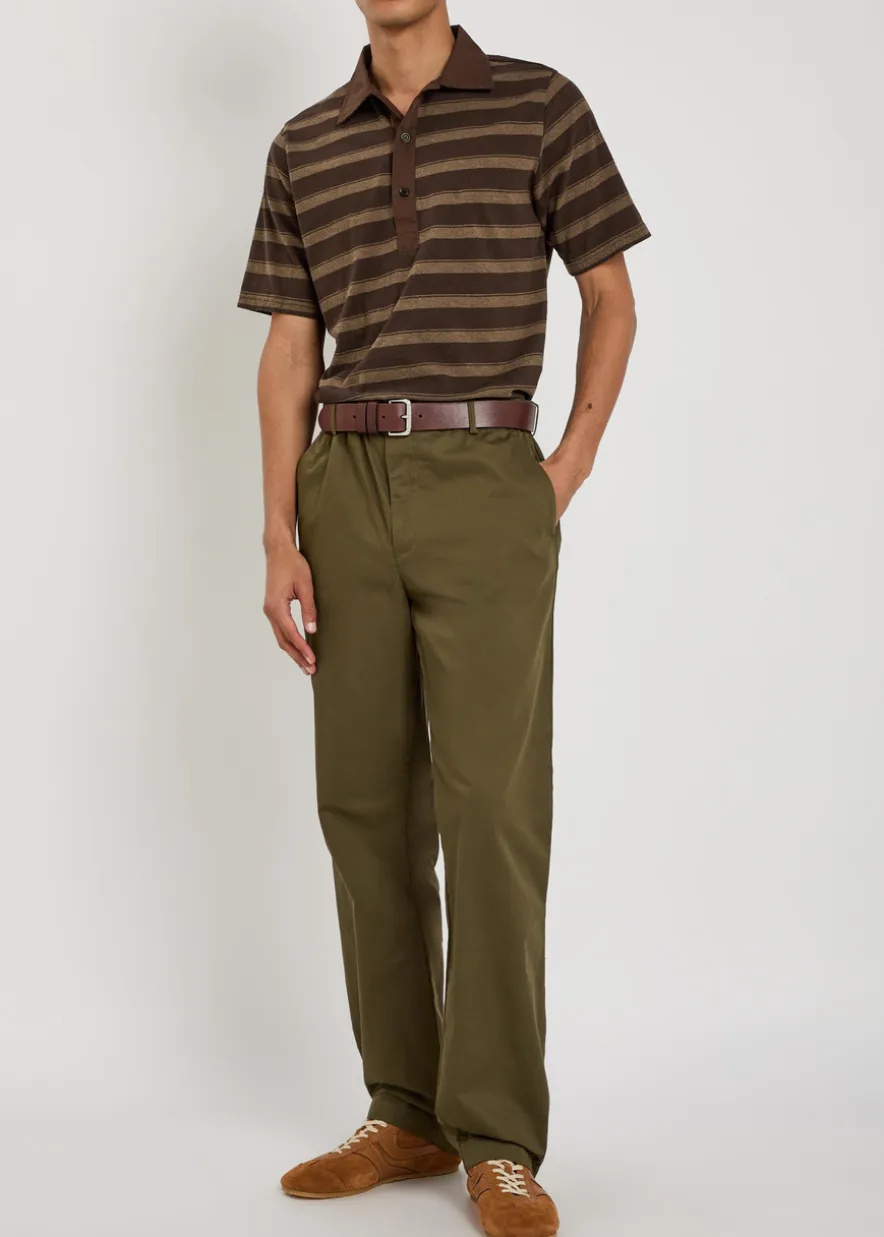 Judo striped cotton polo shirt