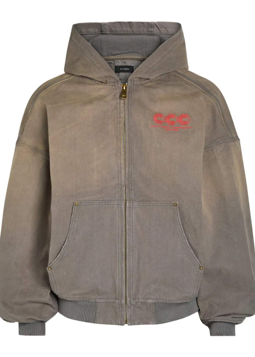 Juggernaut hooded embroidered canvas jacket