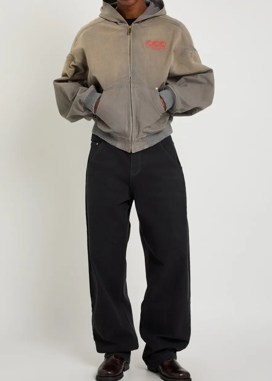 Juggernaut hooded embroidered canvas jacket