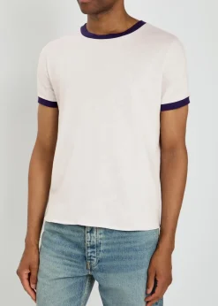 Jules logo cotton and linen-blend T-shirt